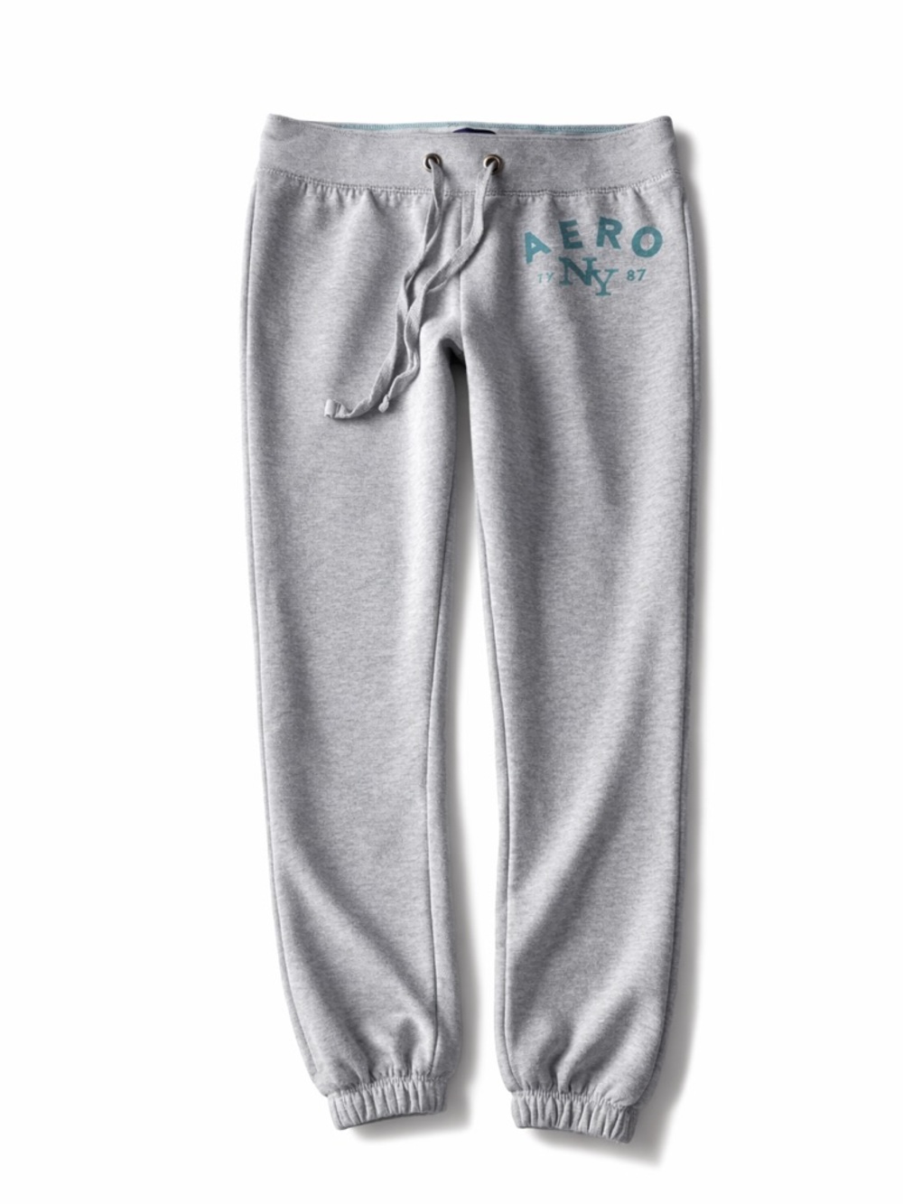 Aeropostale Gray Track Pants with Blue Logo